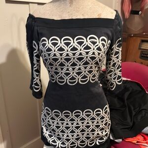 Elegant Black and White Top